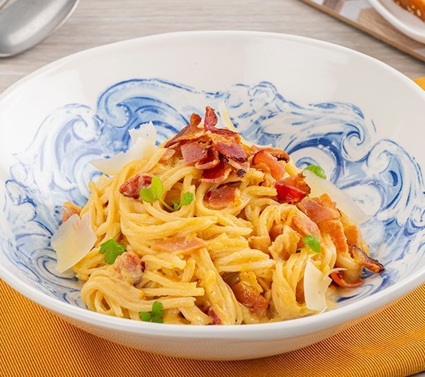 Spaghetti de palmito carbonara