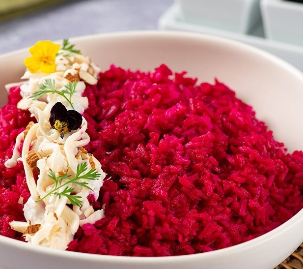 Risotto de remolacha vegano