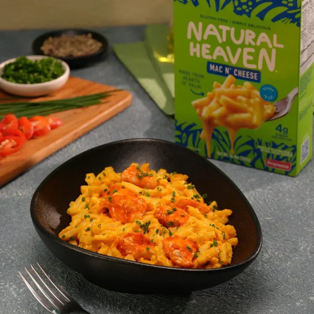 Mac & Cheese de Palmito con Pollo Buffalo